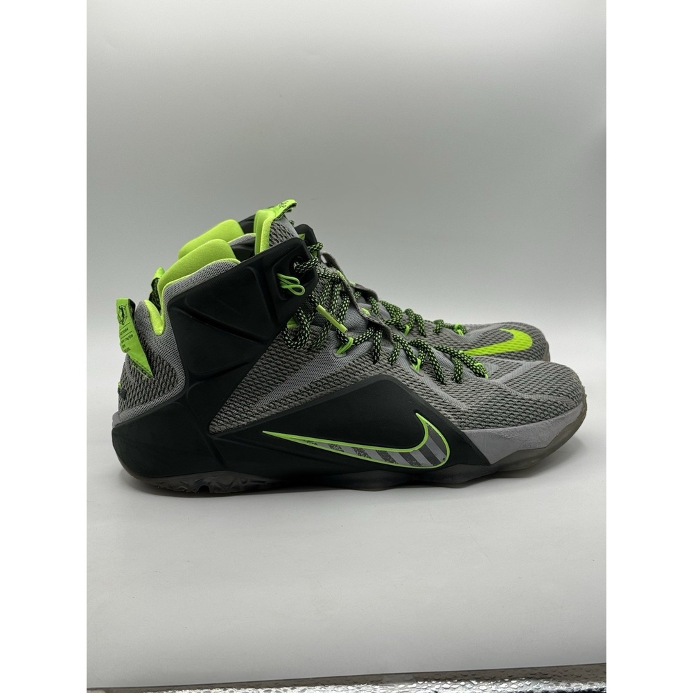Men's 14 Nike LeBron 12 XII Dunkman 684593-001 Wolf Grey Basketball Shoes 2014